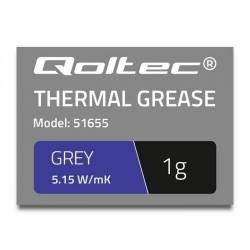 Pasta termoconductoare Qoltec pasta termica 4.63W/m-K | 1g | grey