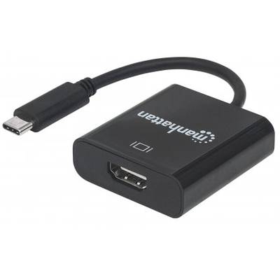 Adaptor Manhattan USB-C 3.1 to HDMI M/F adapter converter 1080p 4K black