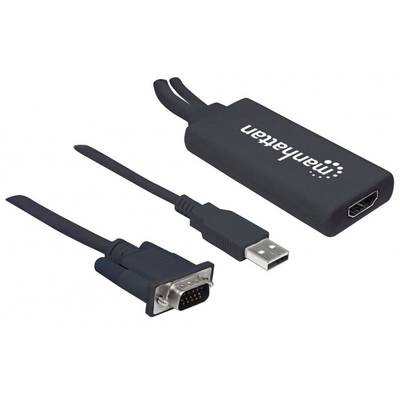 Adaptor Manhattan VGA and USB audio to HDMI M/F converter adapter 1080p black