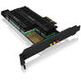 RaidSonic dublat-IcyBox PCIe extension card for 2x M.2 SSDs, heat sinks