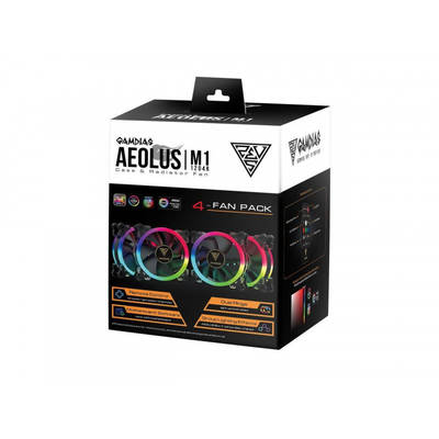 Gamdias Aeolus M1 1204R RGB LED 4 Fan Pack