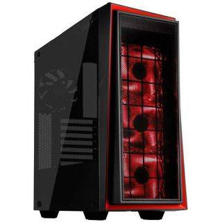 Carcasa PC Silverstone Gaming PC SST-RL06BR-GP Red Line Midi Tower ATX, TG,negru
