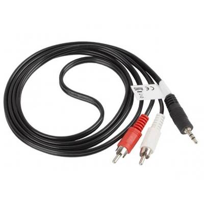 LANBERG Cablu audio 3.5Jack la 2xRCA 1,5m CA-MJRC-10CC-0015-BK
