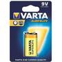 VARTA zinc carbon batteries Hi-voltage 9V (typ 6LR61) 1pcs superlife
