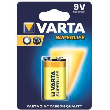 VARTA zinc carbon batteries Hi-voltage 9V (typ 6LR61) 1pcs superlife