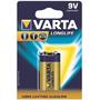 VARTA alcaline batteries Hi-voltage 9V (typ 6LR61) 1pcs longlife
