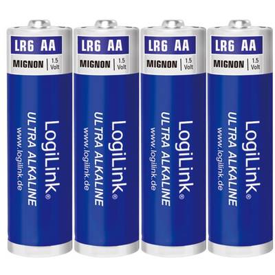 LOGILINK - Ultra Power AA Alkaline Batteries, LR6, Mignon, 1.5V, 4pcs