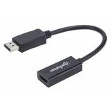 Manhattan Adapter cable DisplayPort DP to HDMI M/F 1080p Full HD 15cm black