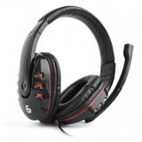 Casti Over-Head Gembird Gaming microphone & stereo headphones with volume control, glossy black