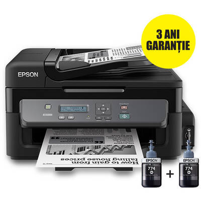 Imprimanta multifunctionala Epson WorkForce M200, InkJet, Monocrom, Format A4, Retea