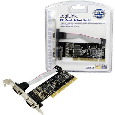 Adaptor Logilink 1x PCI Male - 2x Serial Male