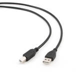 Cablu Gembird imprimanta, USB 2.0 (T) la USB 2.0 Type-B (T), 1.8m, conectori auriti, black