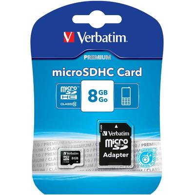 Card de Memorie VERBATIM Micro SDHC 8GB Clasa 10 + Adaptor SD
