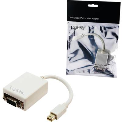 Adaptor Logilink 1x Mini DisplayPort Male - 1x VGA Female, 0.09m, alb