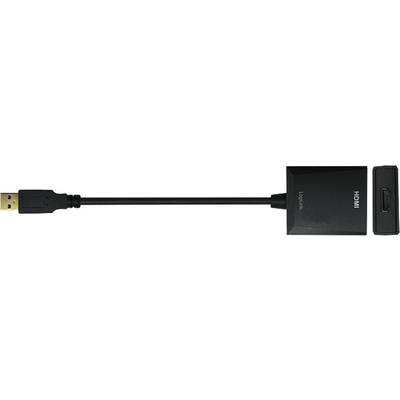 Adaptor Logilink 1x USB 3.0 Male - 1x HDMI Female Black