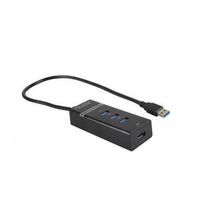 Hub USB IBOX I-BOX 3.0, 4 porturi, negru
