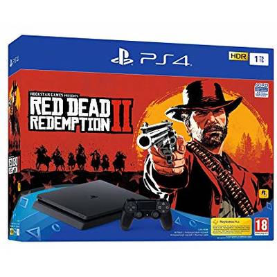 Consola jocuri Sony Playstation 4 Slim 1TB + Red Dead Redemption 2 + 2nd controller