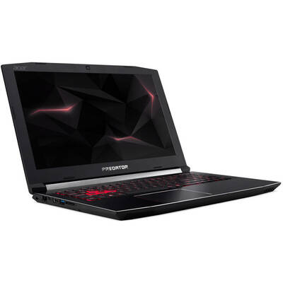 Laptop Acer Gaming 15.6" Predator Helios 300 PH315-51, FHD, Procesor Intel Core i7-8750H (9M Cache, up to 4.10 GHz), 8GB DDR4, 256GB SSD, GeForce GTX 1050 Ti 4GB, Linux, Black