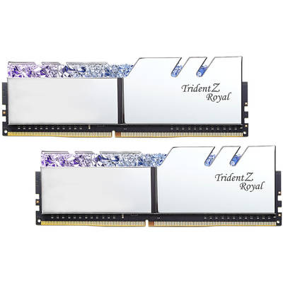 Memorie RAM G.Skill Trident Z Royal RGB Silver 16GB DDR4 3000MHz CL16 1.35v Dual Channel Kit