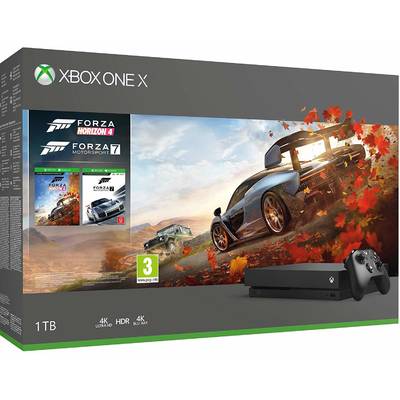 Consola jocuri Microsoft Xbox One X 1TB + Forza Horizon 4 + Forza Motorsport 7