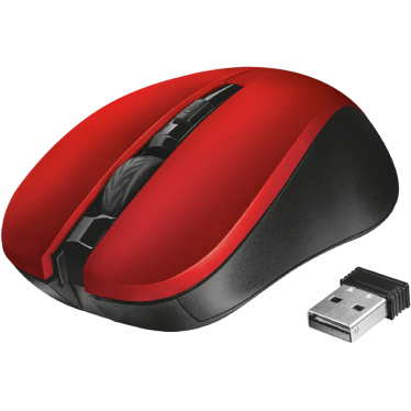 Mouse TRUST Mydo Silent Wireless - red