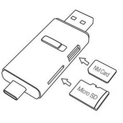 Card Reader Huawei HIMA 2in1 Nano USB 3.0 White