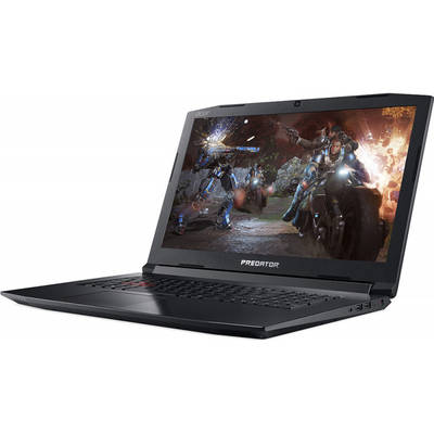 Laptop Acer Gaming 17.3" Predator Helios 300 PH317-52, FHD IPS 144Hz, Procesor Intel Core i7-8750H (9M Cache, up to 4.10 GHz), 8GB DDR4, 1TB + 256GB SSD, GeForce GTX 1050 Ti 4GB, Linux, Black