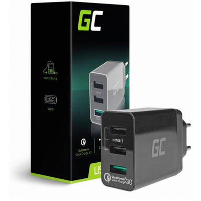 Green Cell 3x USB, Quick Charge 3.0, Black