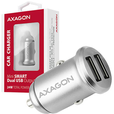 AXAGON PWC-5V4, 2x USB, Iron Grey, tehnologia SMART