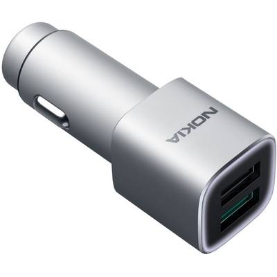 NOKIA Fast Stylish 2x USB, 2.4A, Silver, tehnologia Quick Charge 3.0