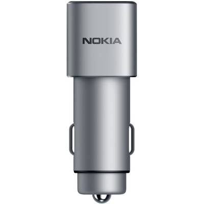NOKIA Fast Stylish 2x USB, 2.4A, Silver, tehnologia Quick Charge 3.0