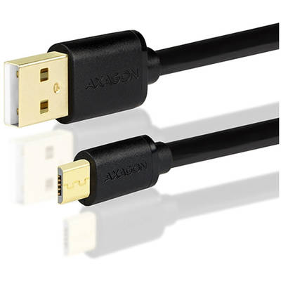 AXAGON USB Male la microUSB Male, 3 m, Black