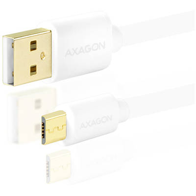 AXAGON USB Male la microUSB Male, 1 m, White