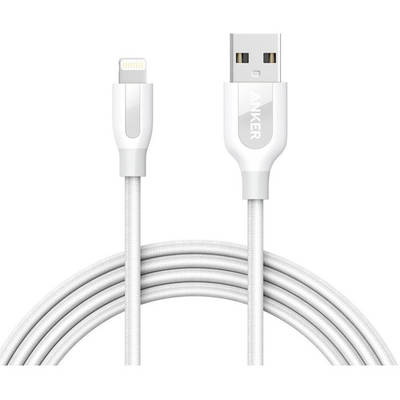 Anker PowerLine+ Premium, USB Male la Lightning Male, 1.8 m, White