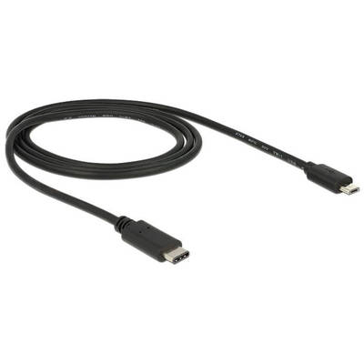 DELOCK USB-C Male la microUSB Male, 1 m, Black