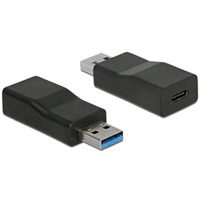 DELOCK USB Male la USB-C Female, Black