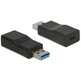 USB Male la USB-C Female, Black