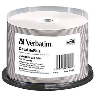 Verbatim DVD+R DL[ spindle 50 | 8,5GB | 8x | wide printable surface ]