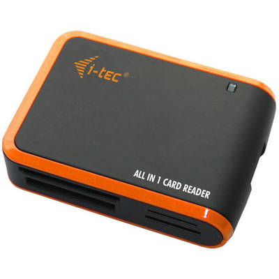 Card Reader Inter-Tech Cititor carduri de memorie i-tec USB 2.0 All-in-One - negru/portocaliu