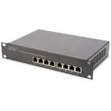 Switch Assmann DIGITUS Switch Unmanaged Gigabit 10'' Rack 8-port, 8x10/100/1000 PoE+ af/at 96W