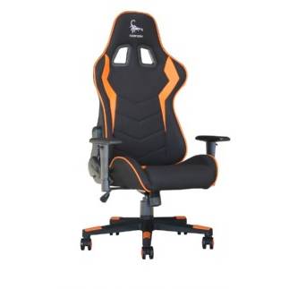 Scaun Gaming Gembird Gaming chair 'SCORPION', black mesh, orange skin