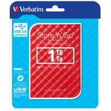 Hard Disk Extern Verbatim Disc extern Store & Go G2 2.5inch 1TB USB3.0, Roșu