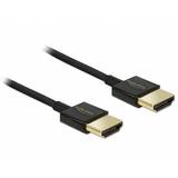 Delock Cable High Speed HDMI with Ethernet A male > A male 3D 4K 0.5m Slim