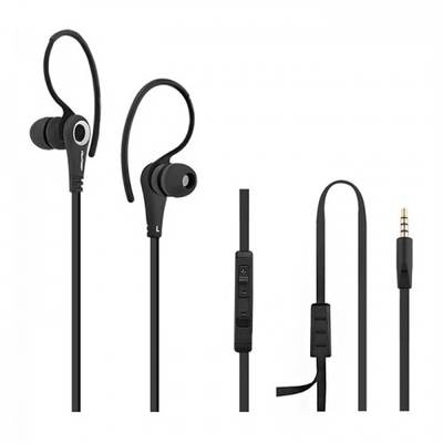 Casti In-Ear Qoltec In-ear headphones with microphone | Black