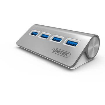 Hub USB Unitek Hub 4x USB 3.0. aluminiu, Y-3186