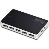 Hub USB Assmann DIGITUS HUB 10-port USB2.0, incl. power supply, black