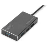 Hub USB Assmann 4-port USB 3.0 SuperSpeed, Power Supply, HQ aluminum,  DA-70240-1