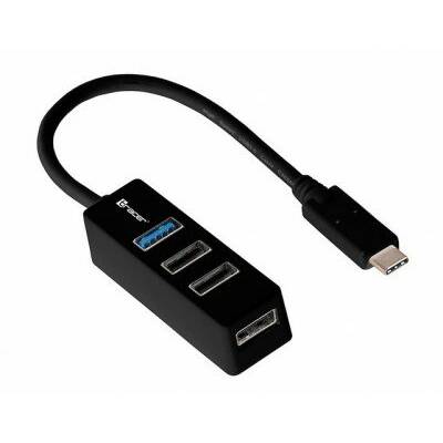 Hub USB Tracer USB Type C H21 4 ports porturi cu sursa de alimentare