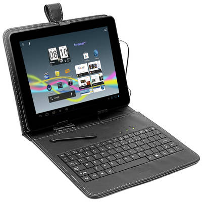Tracer etui pentru tableta 7 '' + kayboard micro USB, negru