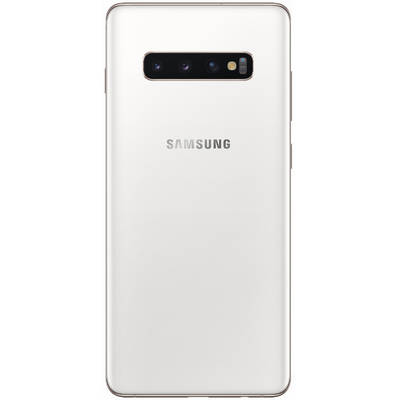 Smartphone Samsung Galaxy S10 Plus, Octa Core, 1TB, 12GB RAM, Dual SIM, 4G, 5-Camere, Ceramic White